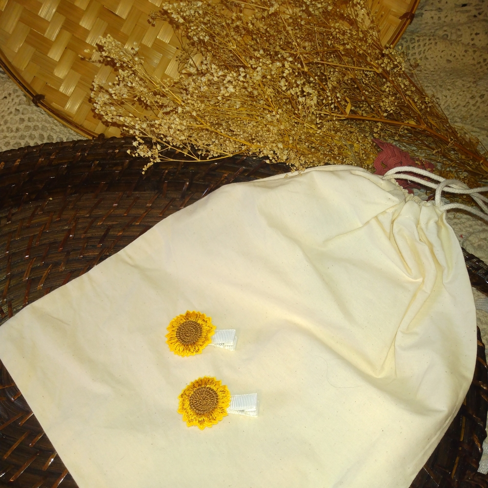 Sunflower Hair Clips for Kids